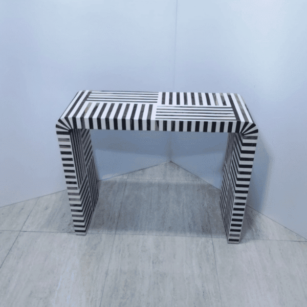Console et tabouret rayés design