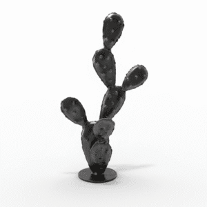 Cactus noir décoratif en métal – Réf. L003