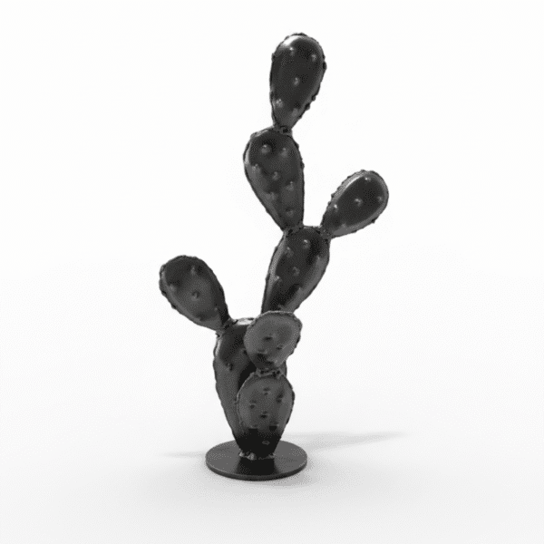 Cactus noir décoratif en métal – Réf. L003
