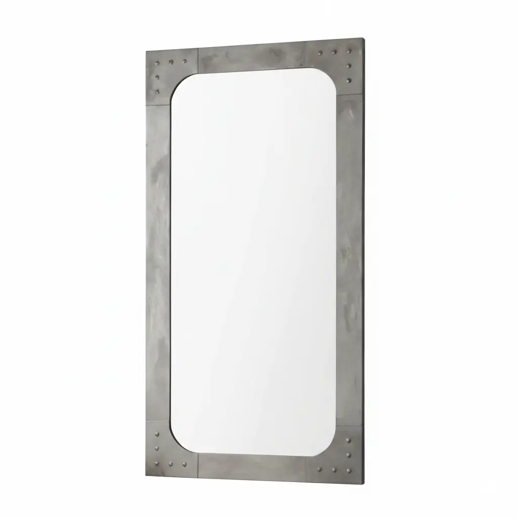 Miroir industriel en métal riveté