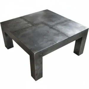 Table basse carrée en métal – Style brut industriel