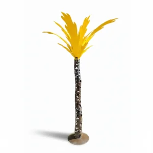 Sculpture palmier en métal – Jaune