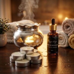 Bougie 12 pièces fleur b orange 30 ml